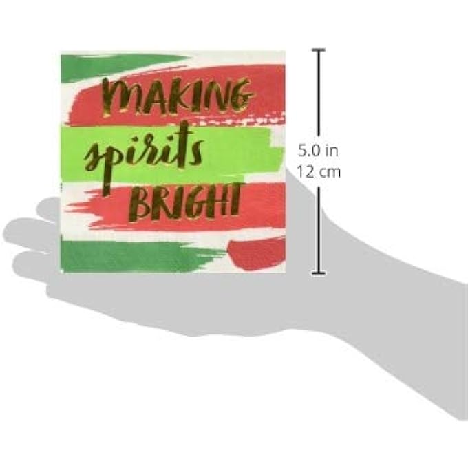 CHRISTMAS PARTY MAKING SPIRITS NAPKINS, GOLDEN - Image 3